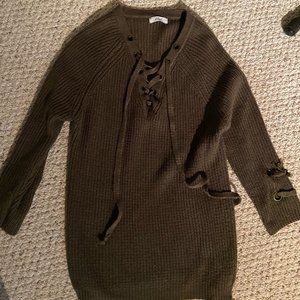 Olive Green Oversized Sweater